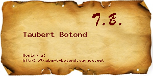 Taubert Botond névjegykártya