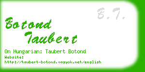 botond taubert business card